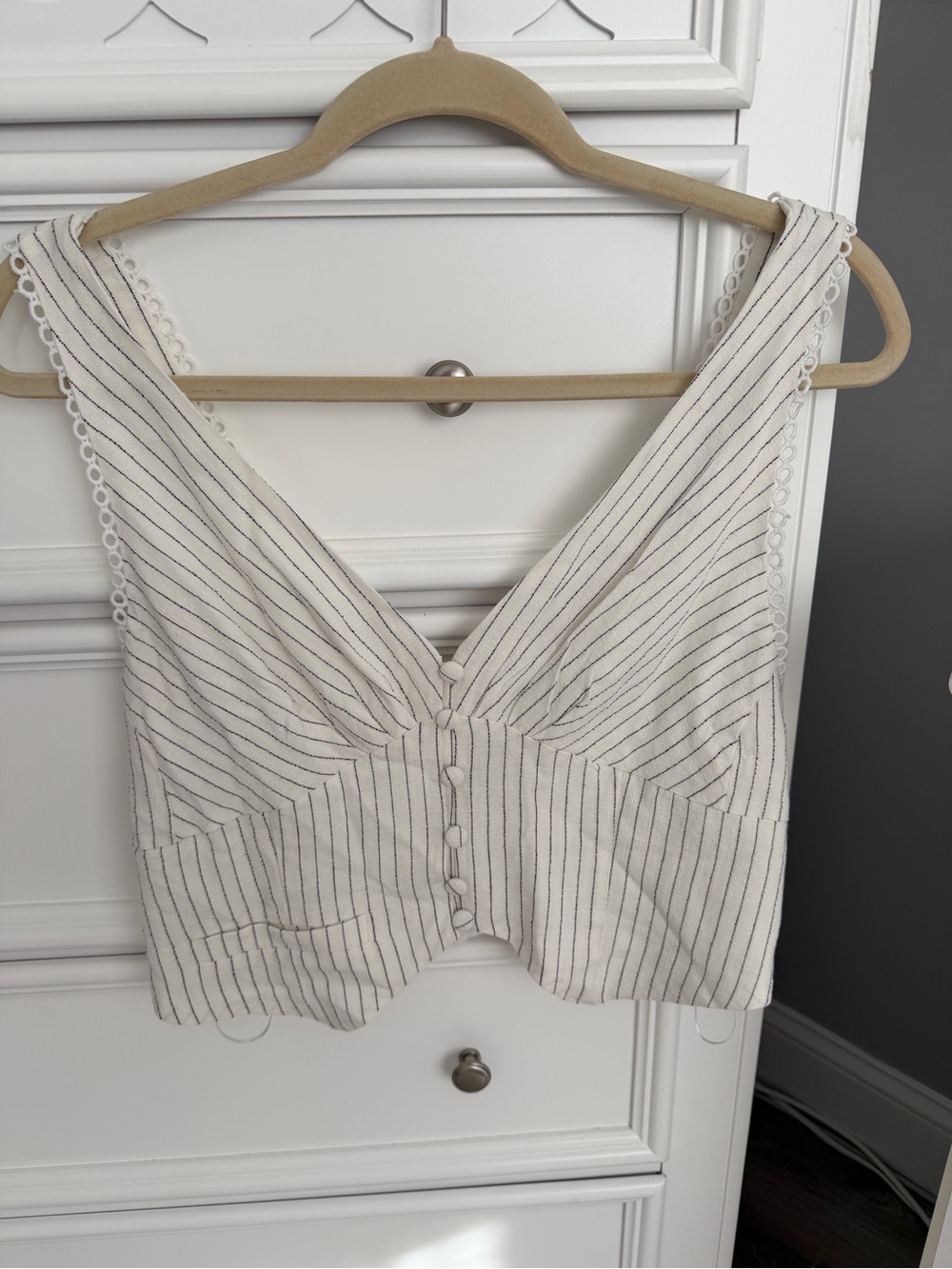 Skylar Rose Women’s Striped Tank Size Medium White